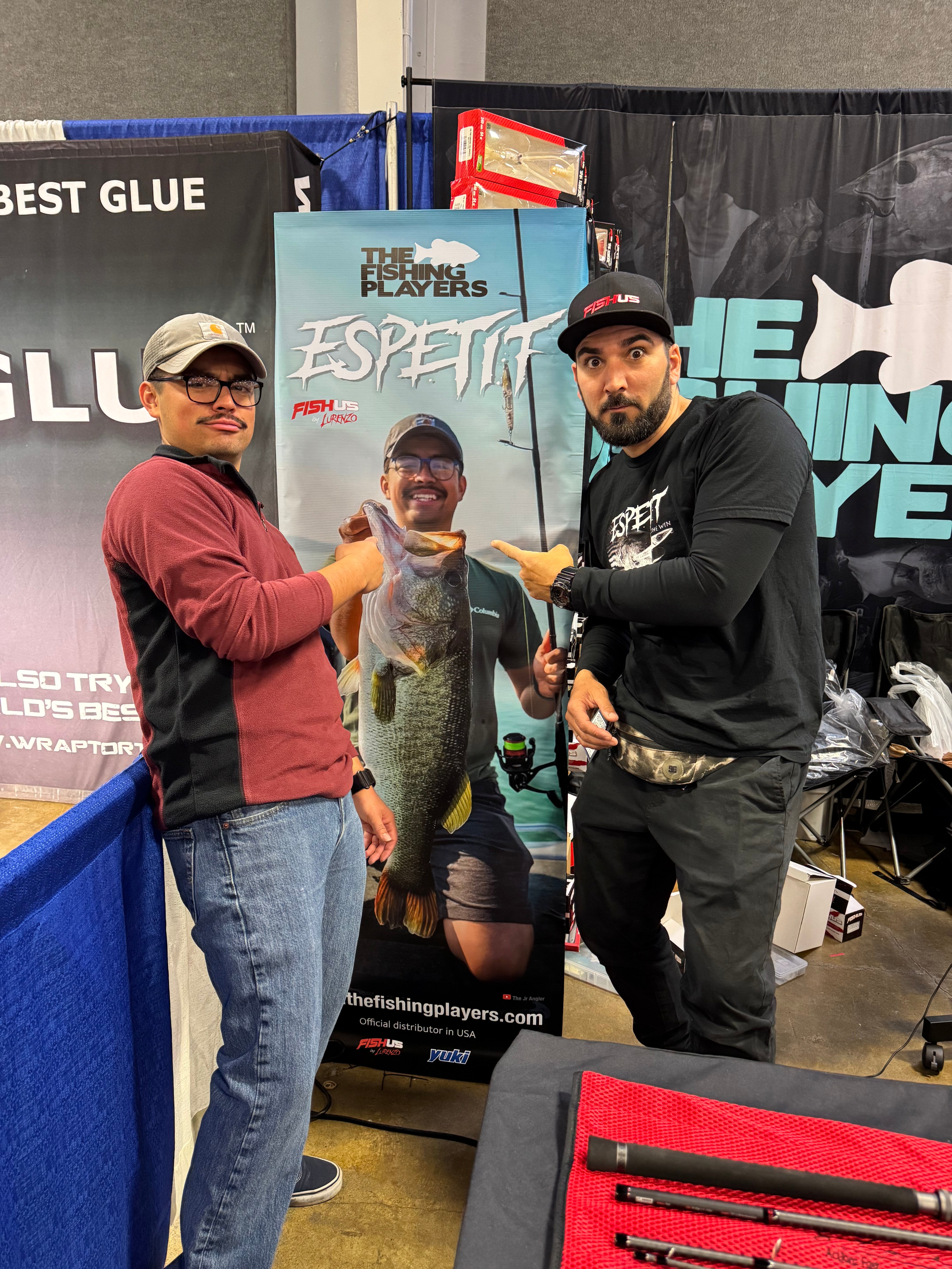 Raul with anglers at a fishing event